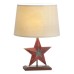 Farmhouse Red Star Table Lamp
